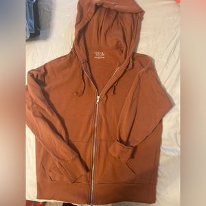 Burnt Orange Fall Full Zip Hoodie